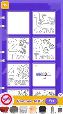 Glitter Number and letters coloring android App screenshot 2